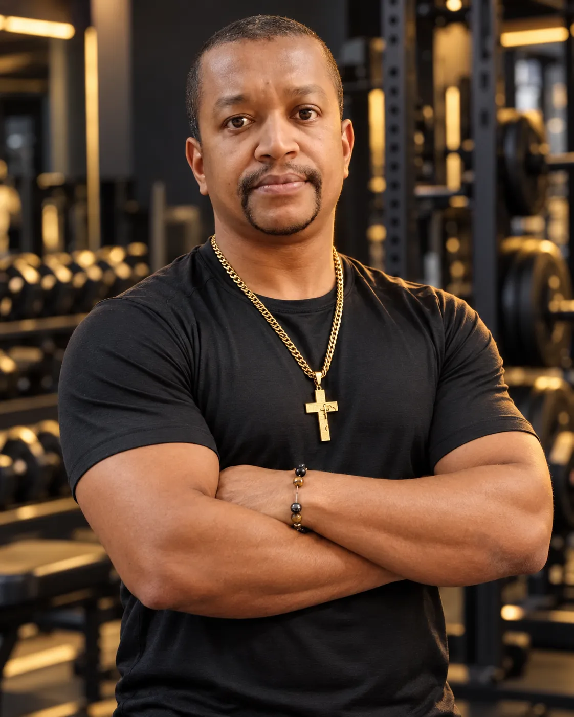 Retrato profissional de Giovani Oliveira Silvestre em uma academia
